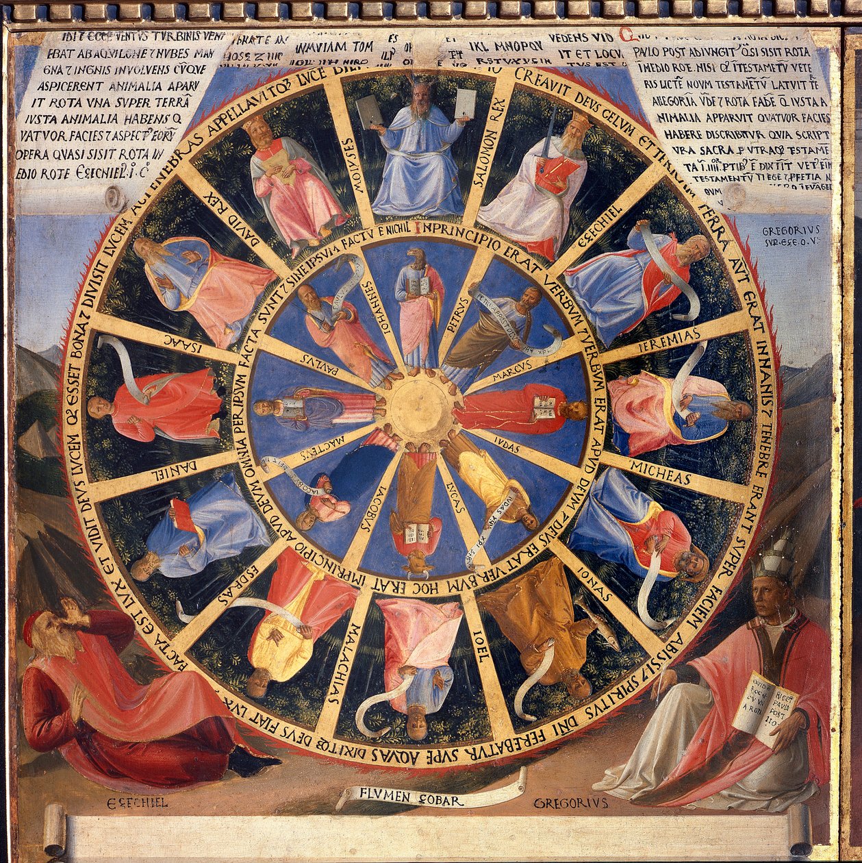 Vida de Cristo : a visão de Ezechiel, Armadio degli Argenti. (Tempera sobre madeira de Fra  Angelico