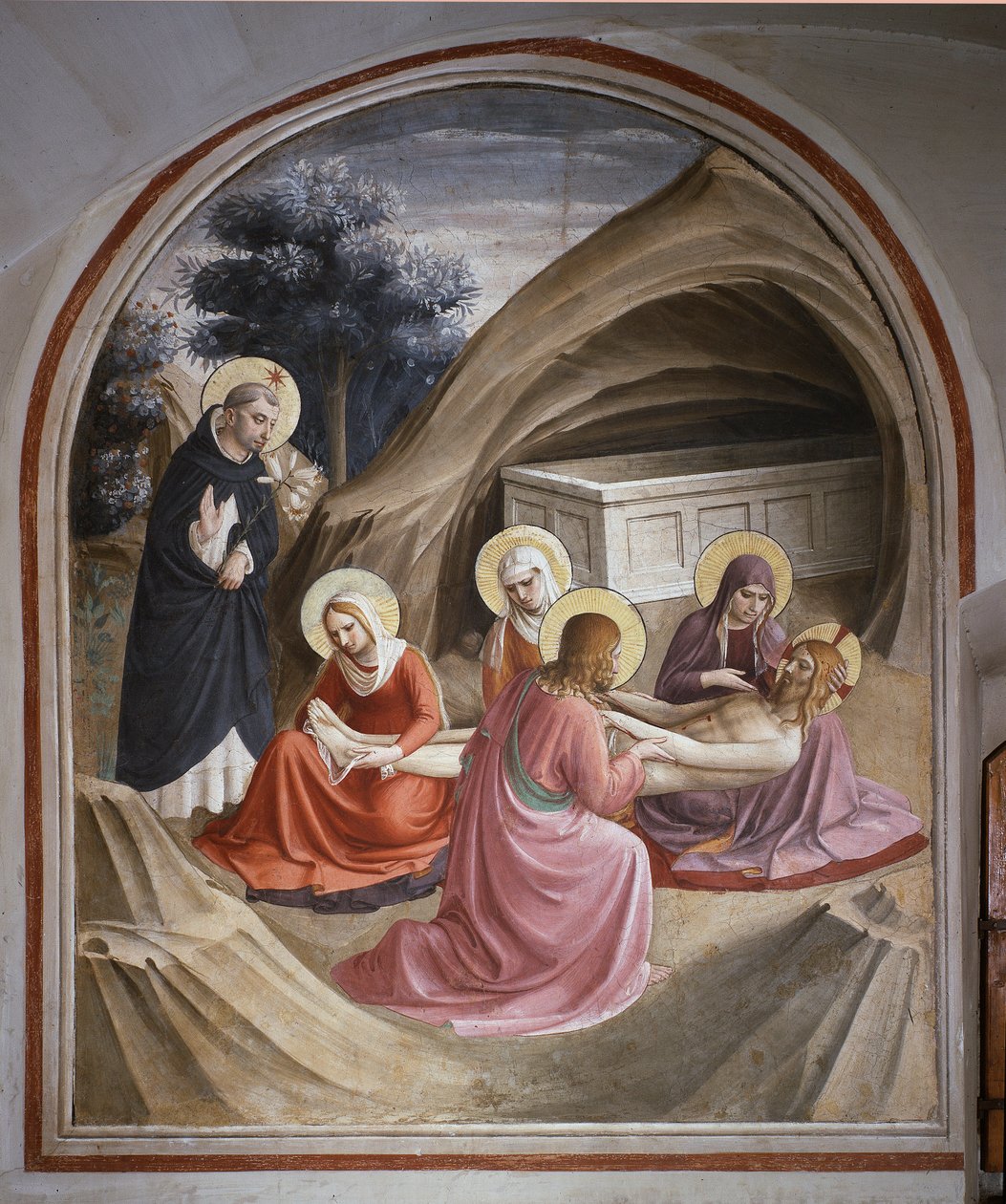 A Lamentação de Cristo (Fresco de Fra  Angelico