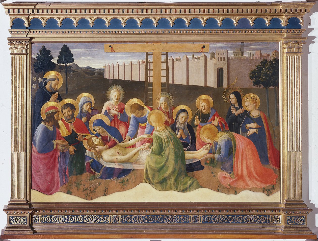A deposição (pintura sobre madeira de Fra  Angelico