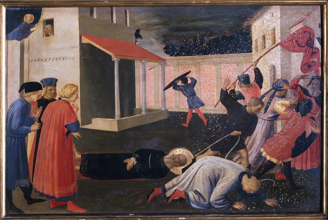 O martírio de São Marcos. Tabernáculo dos Linálios (Pintura sobre madeira de Fra  Angelico