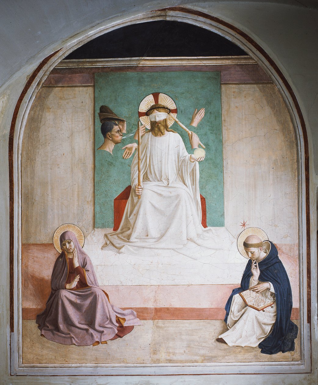 O zombar de Cristo com Maria e São Domingos de Fra  Angelico