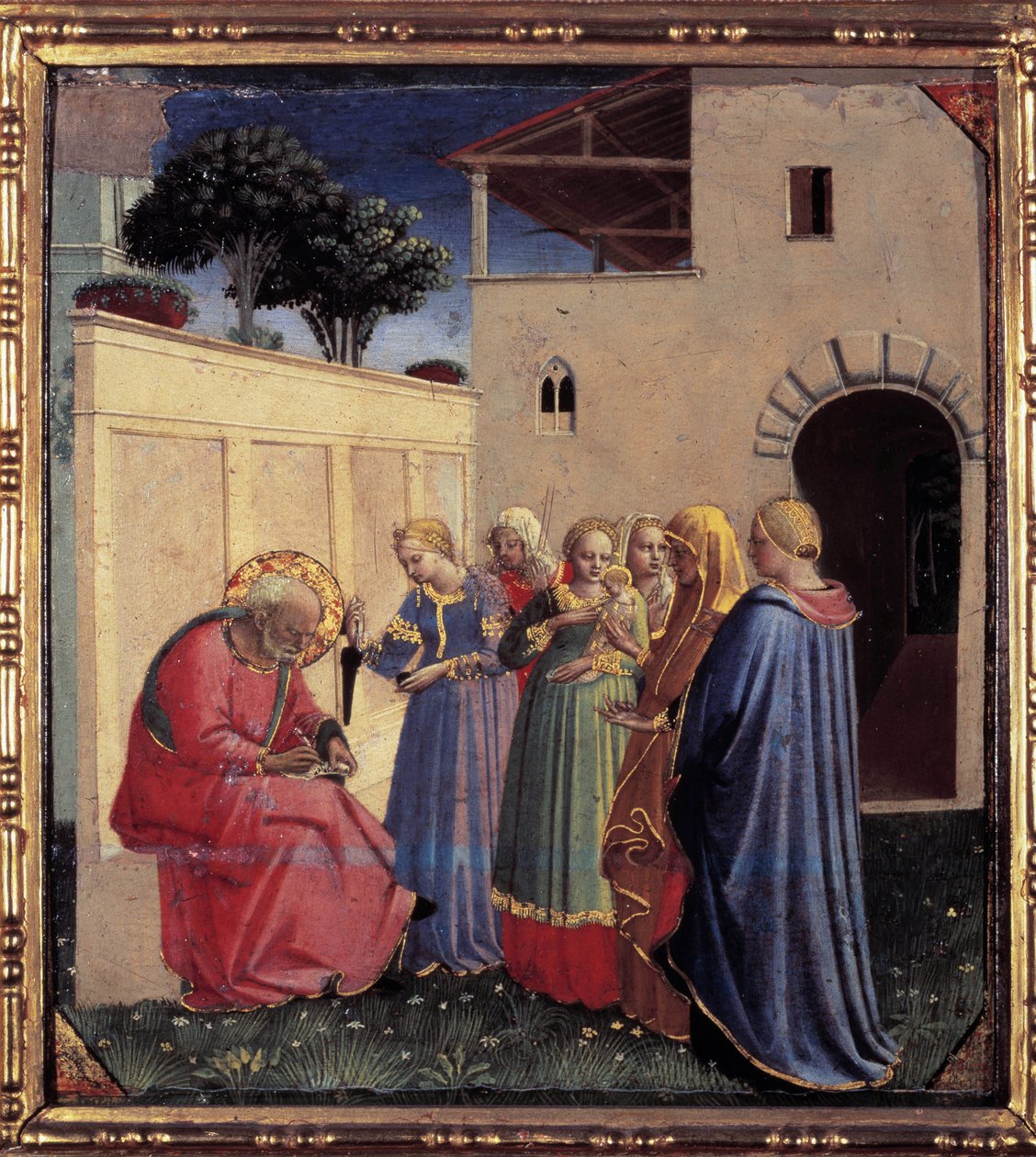 Zacarias dá o nome de São João Batista a seu filho de Fra  Angelico