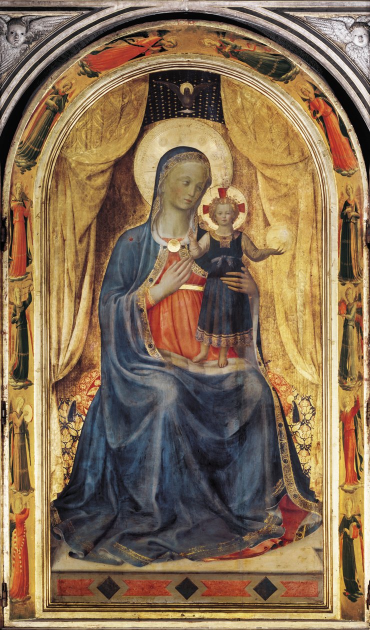 Tabernáculo dos Linaiuoli (têmpera sobre painel) de Fra (c.1400 55) Angelico