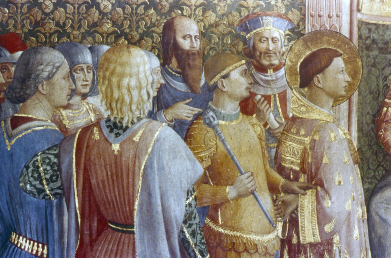 A condenação de São Lourenço pelo Imperador Valeriano de Fra (c.1400 55) Angelico