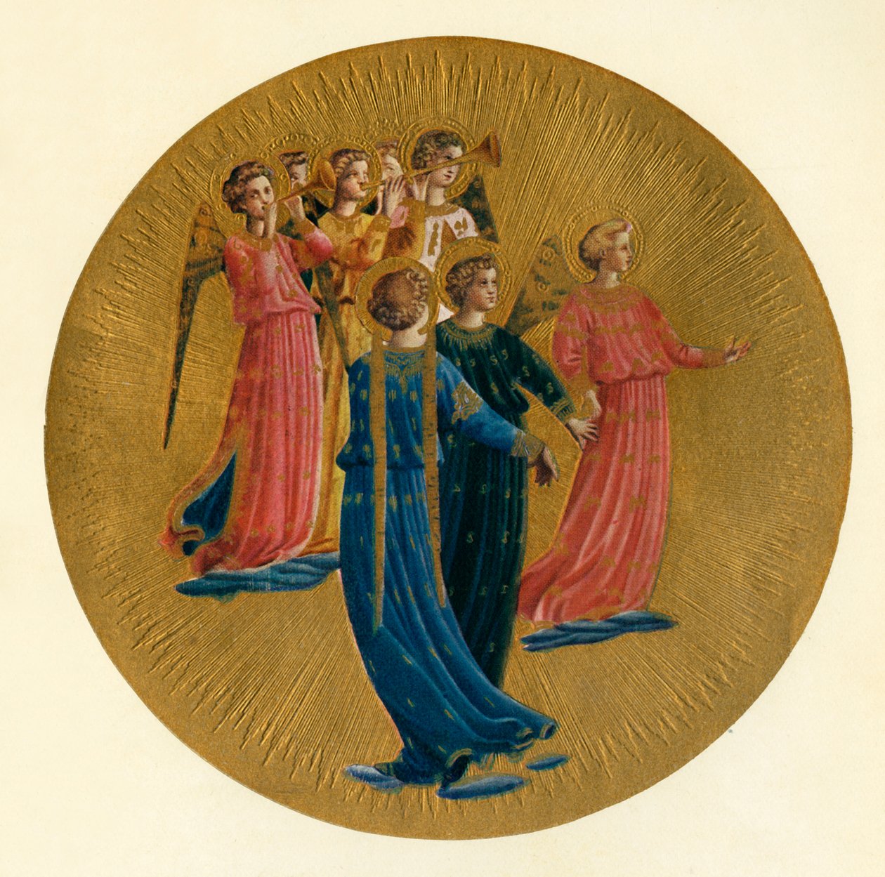 Detalhe da coroação da Virgem, século XV, c1909 de Fra Angelico