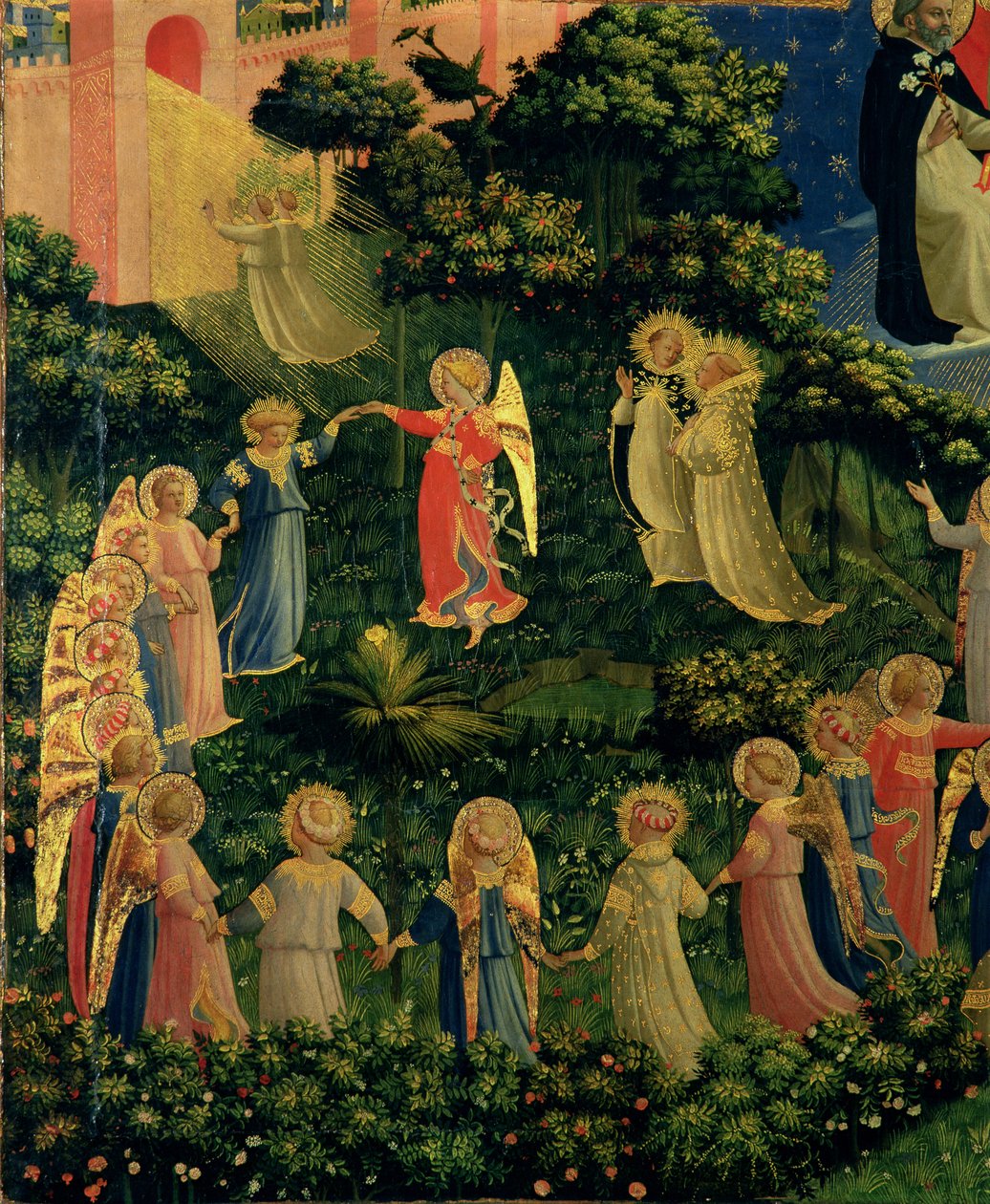 Detalhe do Céu do Último Julgamento de Fra Angelico