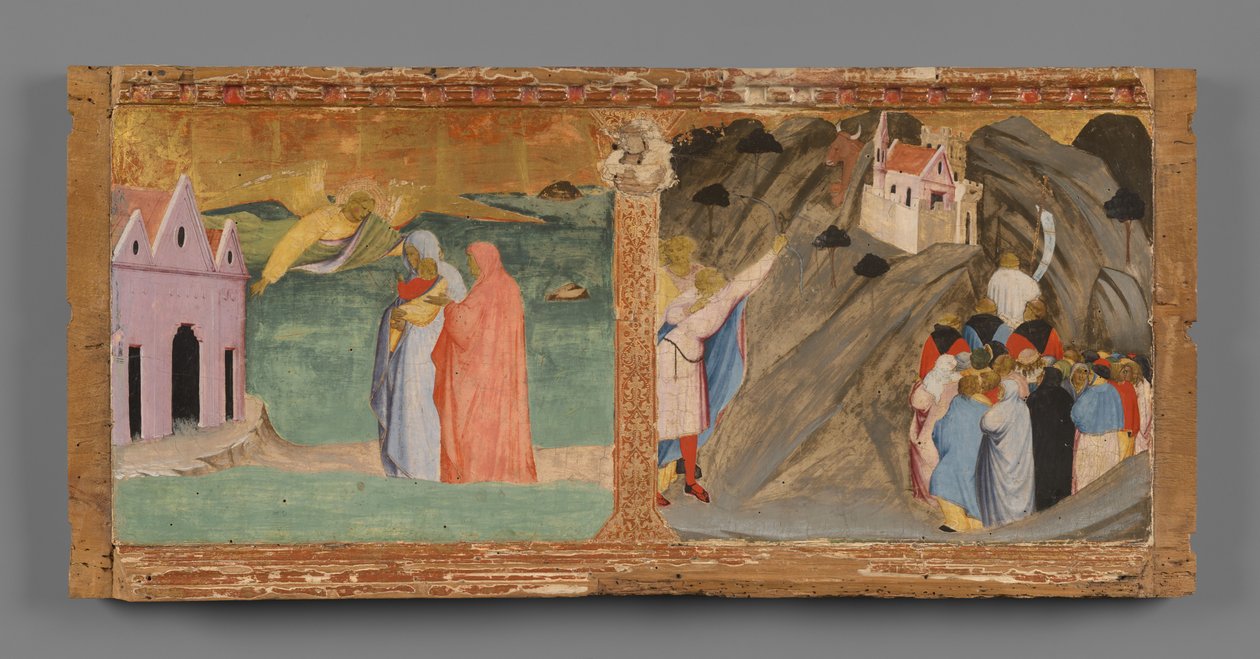 Predella: Zwei Szenen aus der Legende des Heiligen Michael de Fra Angelico