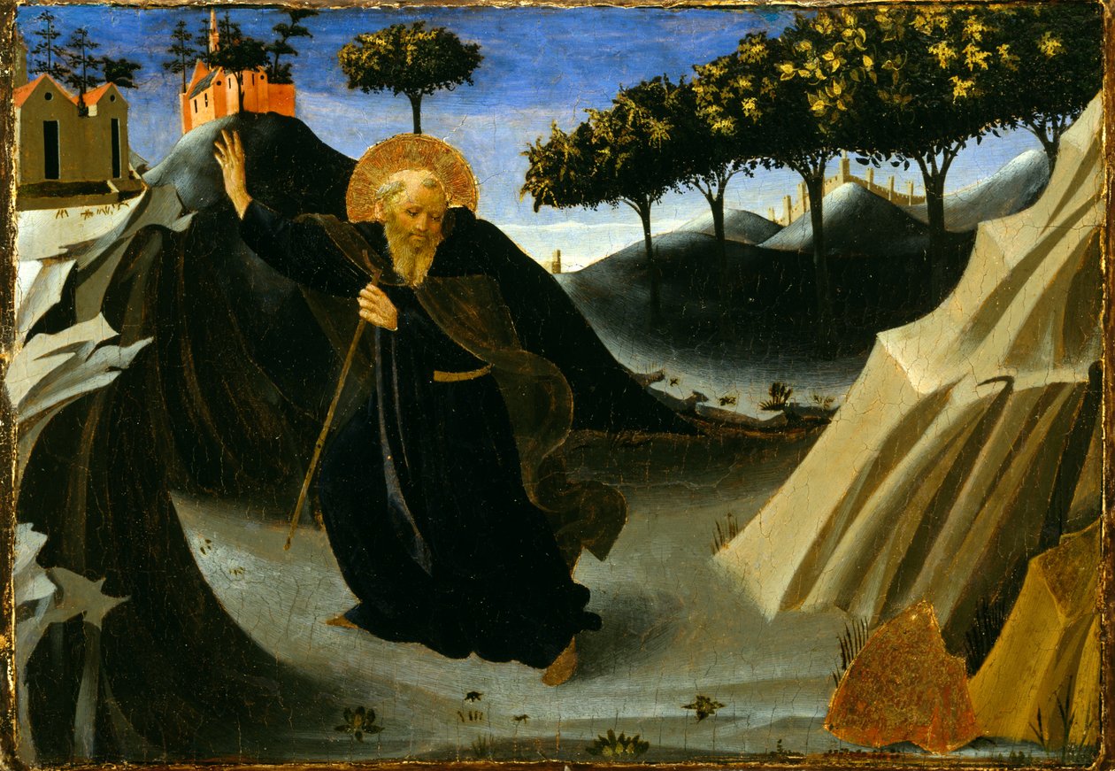 Santo António, evitando a massa de ouro de Fra Angelico