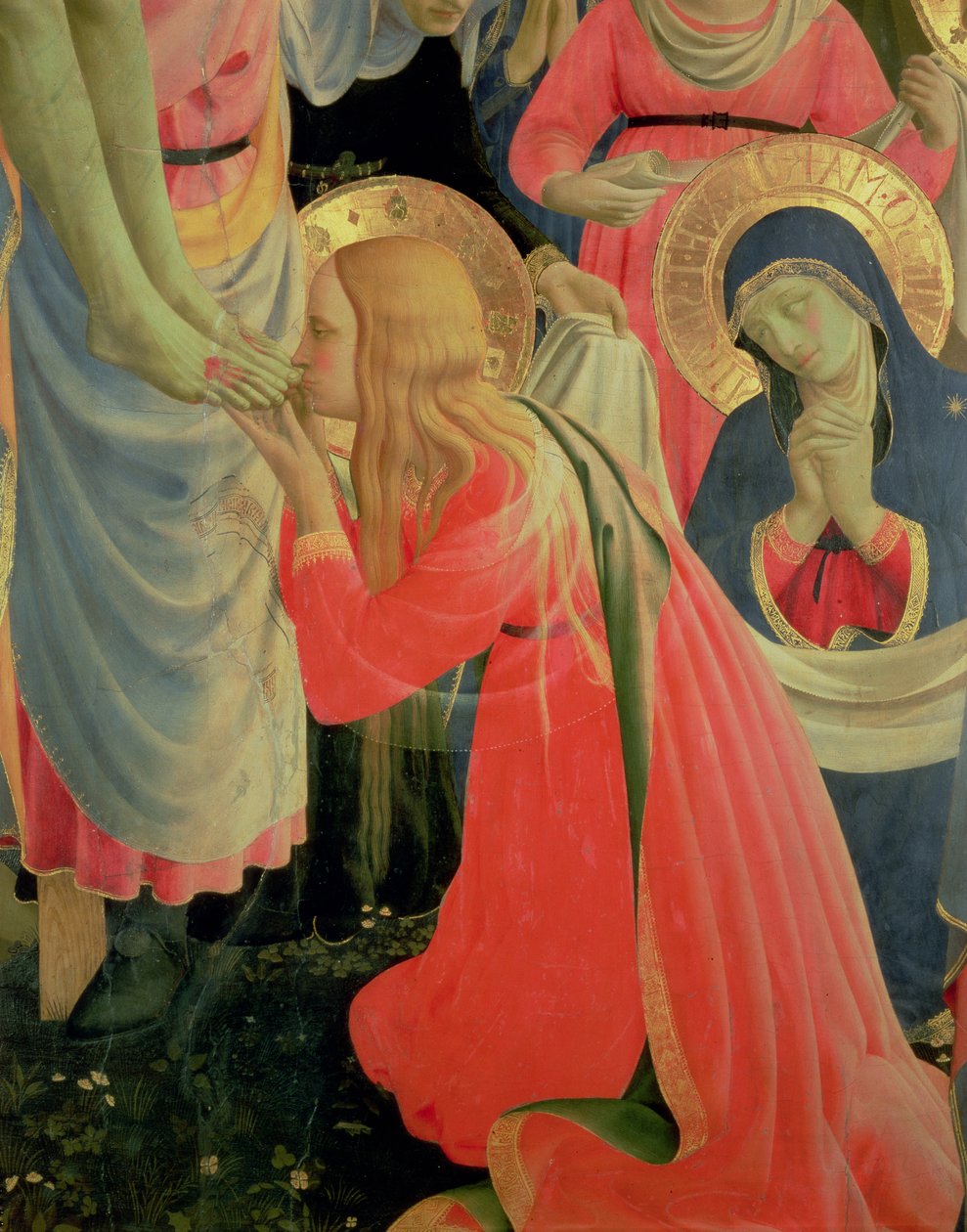 Santa Trinita Retábulo, detalhe de Maria Madalena, c.1434 têmpera e ouro em papel de Fra Angelico