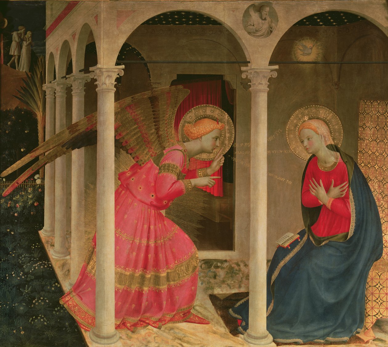 A Anunciação (tempera no painel) (ver também 43914) de Fra Angelico