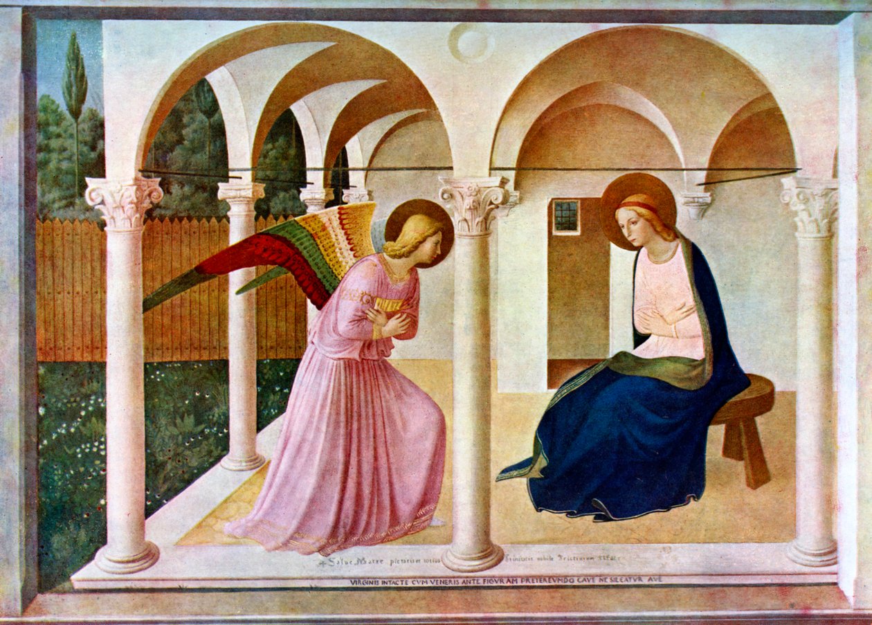 A Anunciação, c1438-1445, c1900-1920. de Fra Angelico