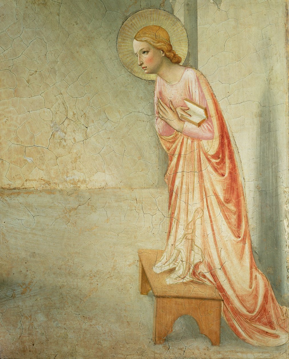 A Anunciação, detalhe da Virgem, 1442 afresco ver 72388 de Fra Angelico