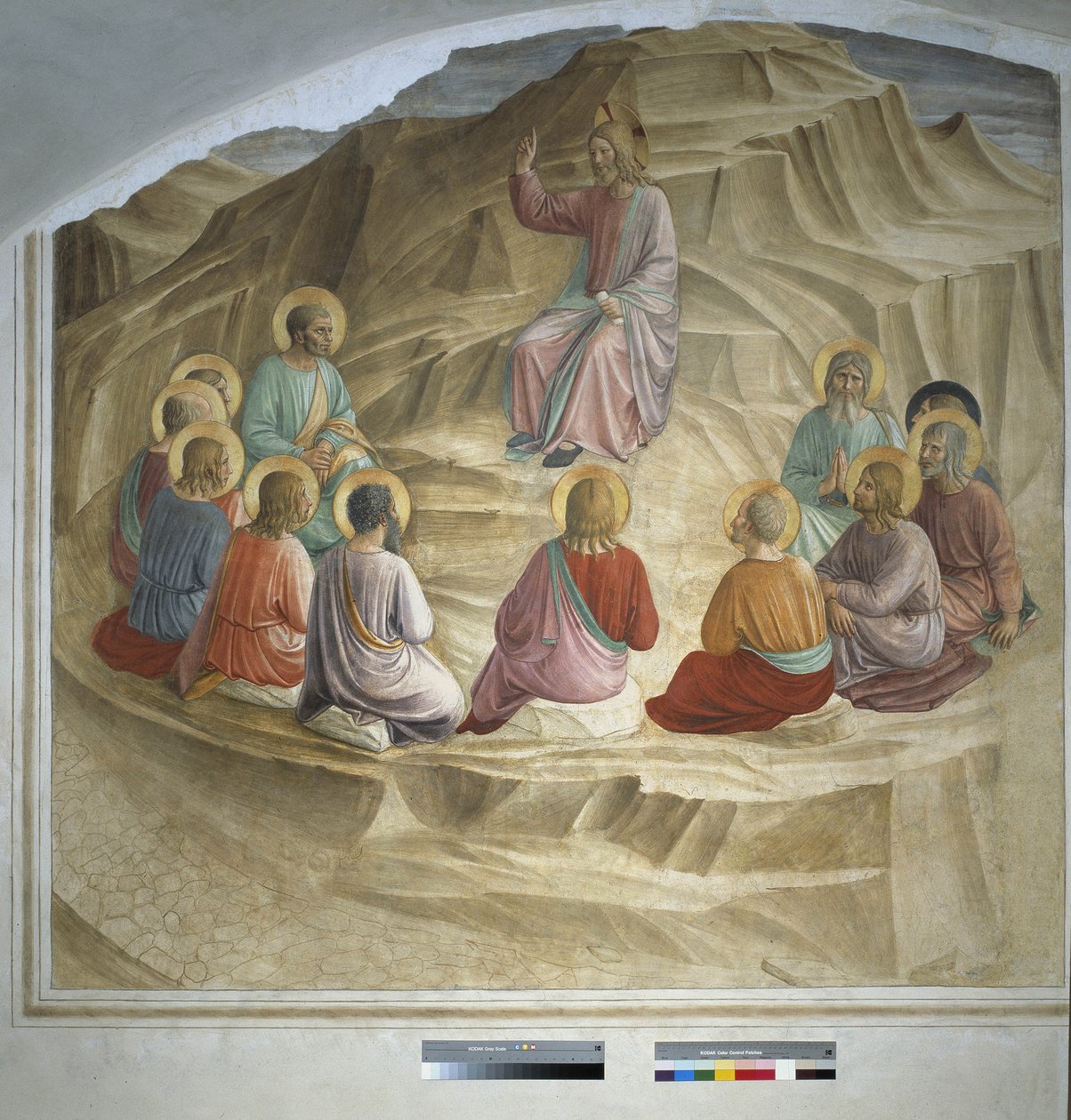 o sermão na montanha: O Cristo fala aos apóstolos 1438 de Fra Angelico