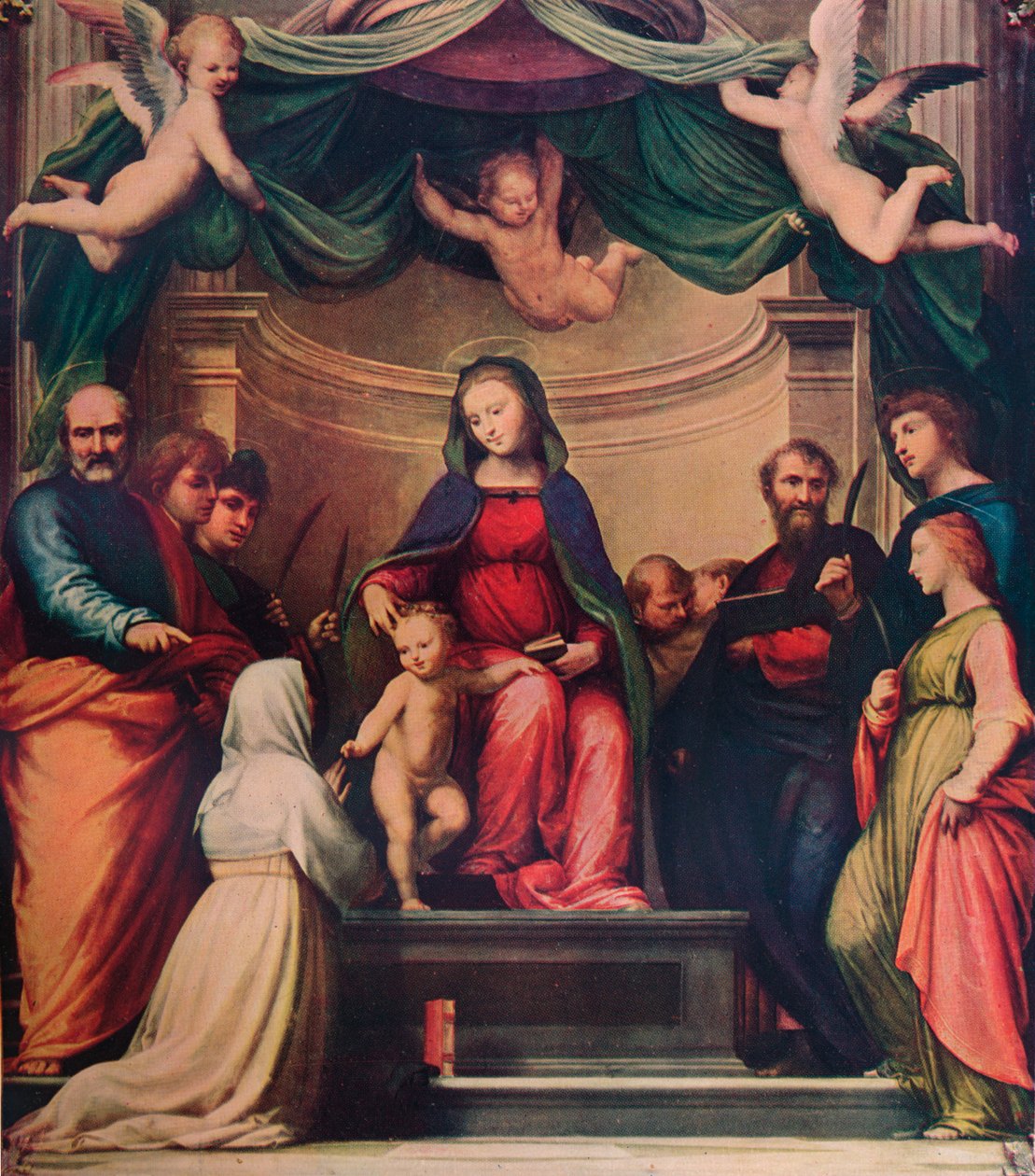 O casamento místico de Santa Catarina de Siena, 1511, 1911 de Fra Bartolomeo