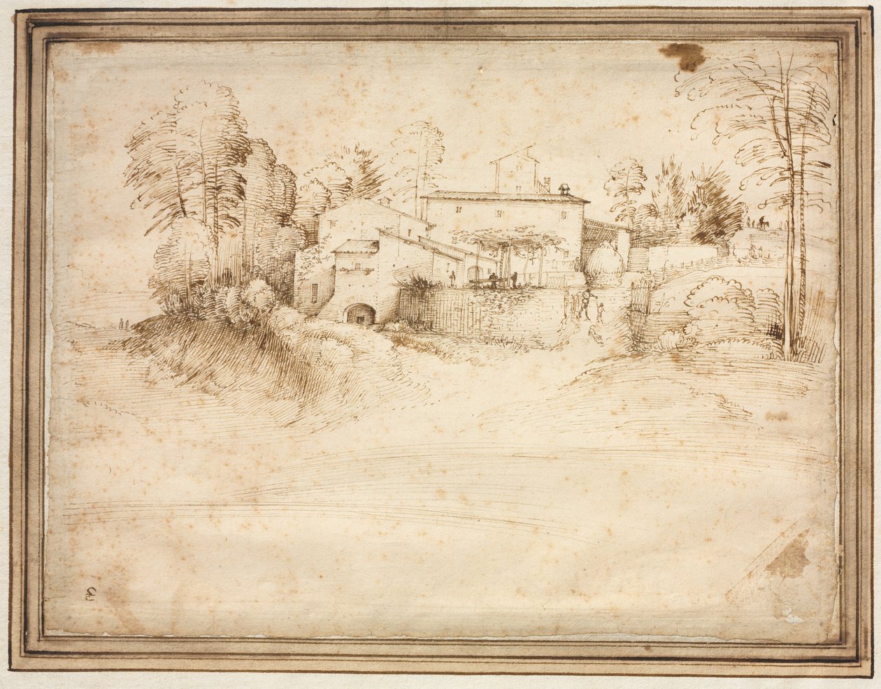 Quinta na encosta de uma colina, c. 1508 de Fra Bartolommeo