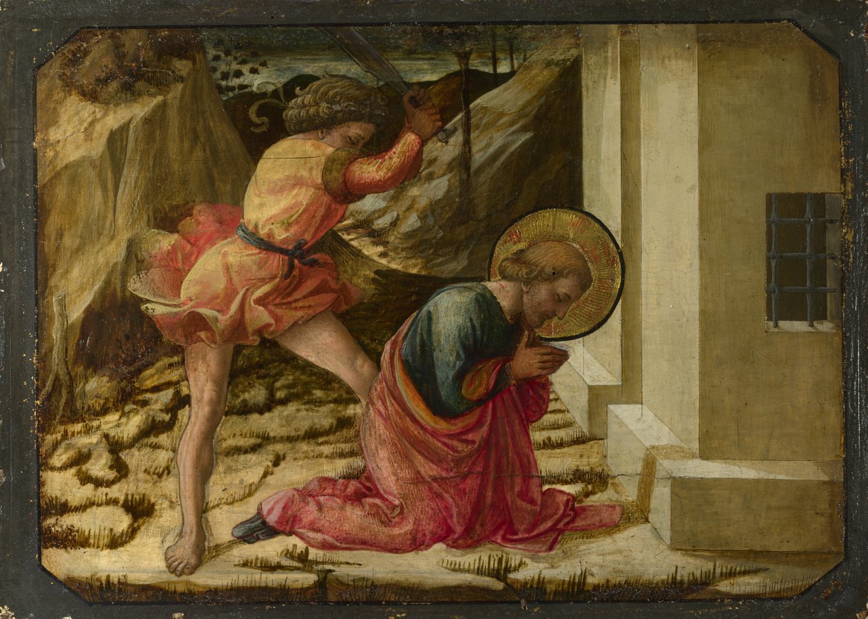 Decapitação de São Tiago, o Grande Predella, Painel do Retábulo de Pistoia Santa Trinità, 1455-1460 de Fra Filippo Lippi