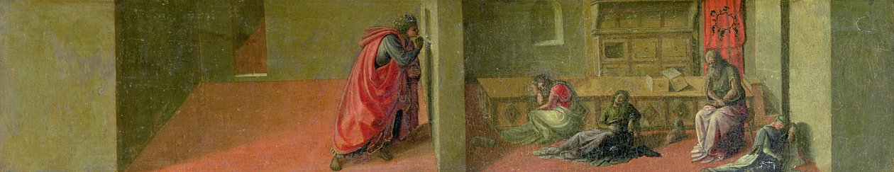 São Nicolau Dá Três Donzelas Empobrecidas Com Sua Herança (na Capela Martelli) (painel) de Fra Filippo Lippi