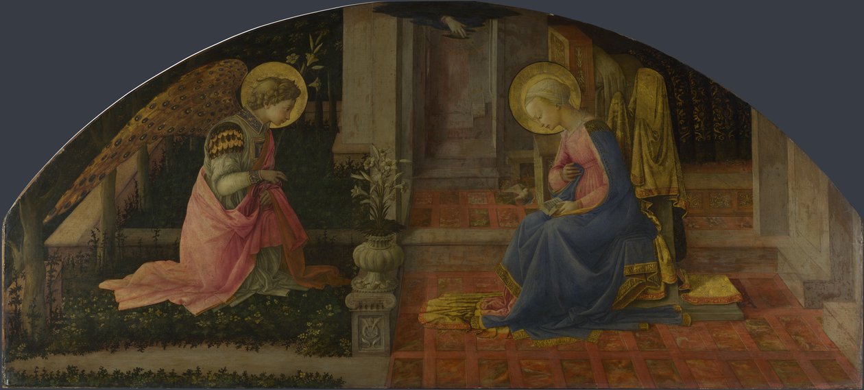 Painel de Anunciação Médica, c. 1450 de Fra Filippo Lippi