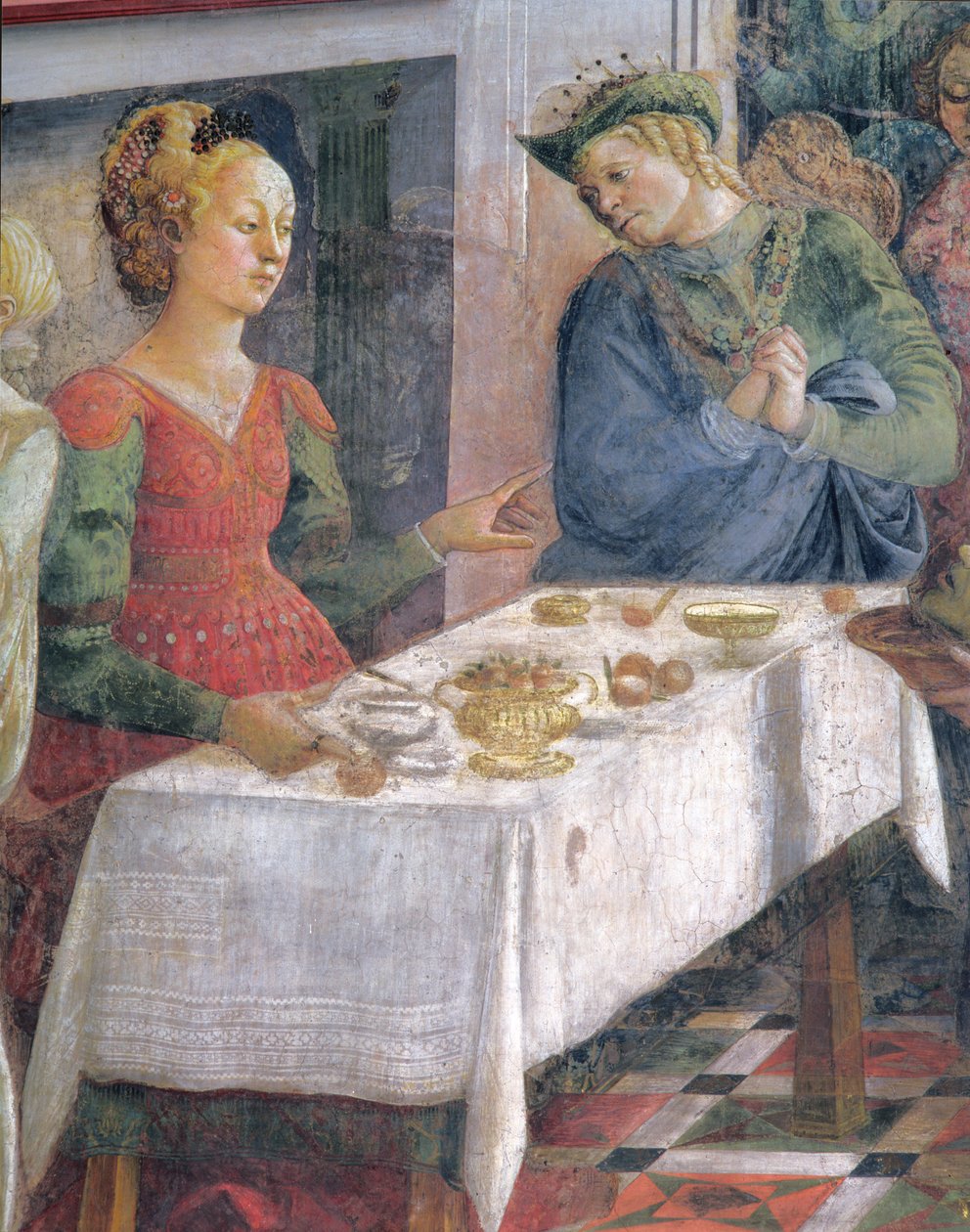 A festa de Herodes; detalhe representando Herodius, do ciclo de afrescos The Lives of SS. Estevão e João Batista da Capella dell "Assunta de Fra Filippo Lippi