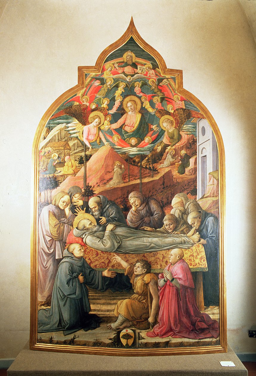 O funeral de São Jerônimo, 1450-60 de Fra Filippo Lippi