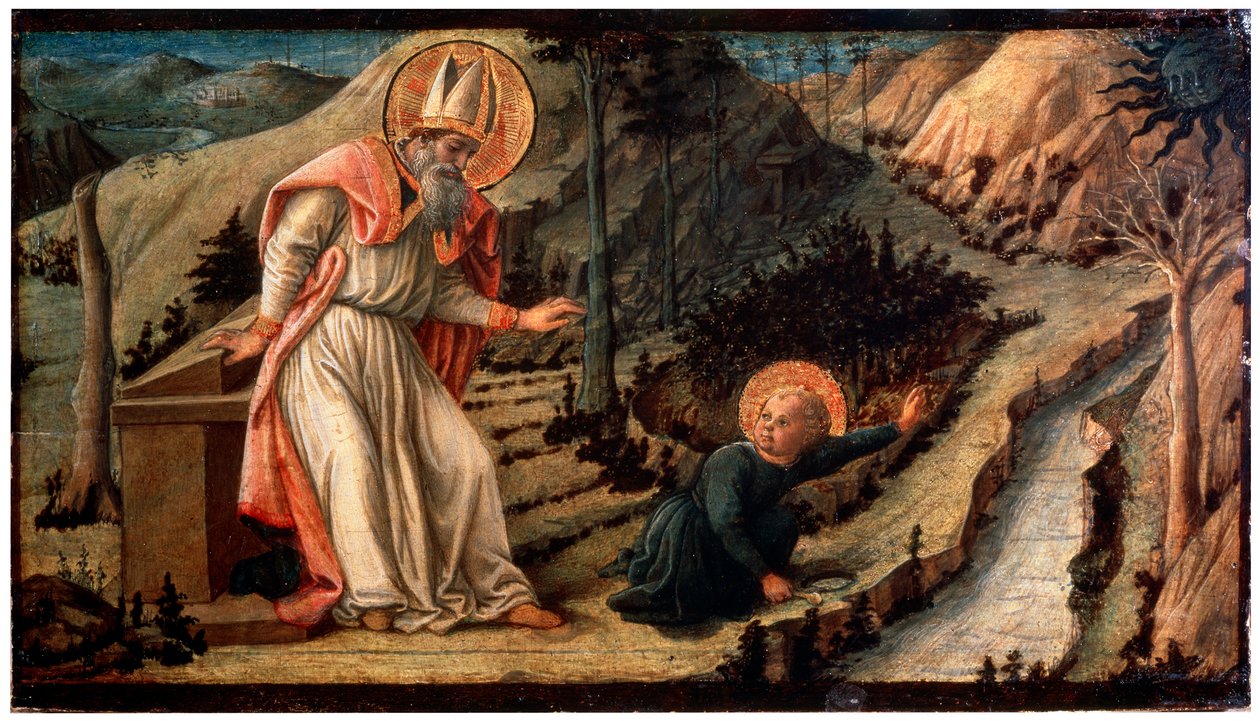 A visão de Santo Agostinho, entre 1452 e 1465. de Fra Filippo Lippi