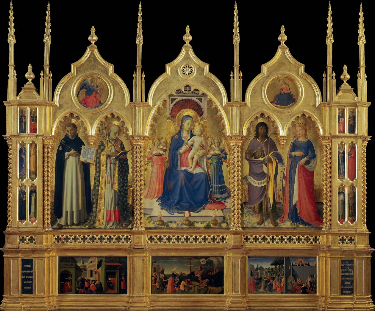 Maria com o Menino e os Santos O Altar de Perugia, ca 1437. de Fra Giovanni Angelico da Fiesole