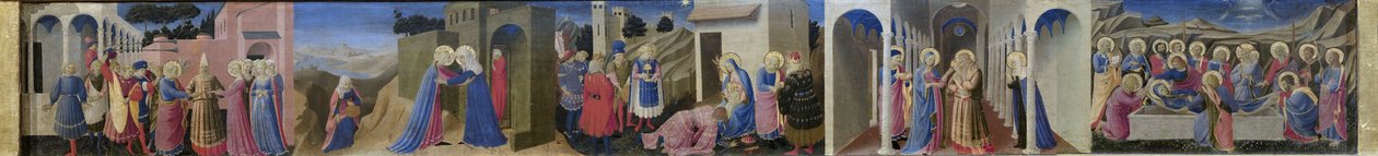 Predella of the Altarpiece The Annunciation, c. 1433-1434. de Fra Giovanni Angelico da Fiesole