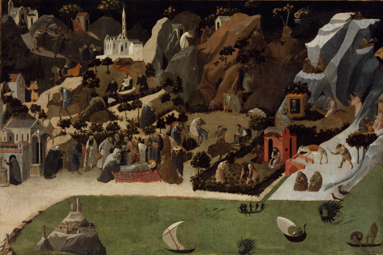 Cenas das vidas dos pais do deserto Thebaid de Fra Giovanni Angelico da Fiesole