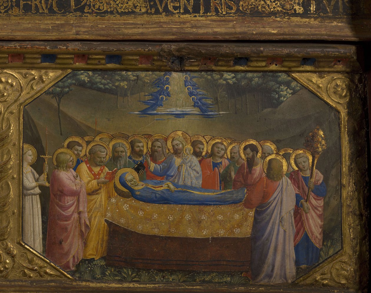 A morte da Virgem Retábulo da Anunciação com 5 cenas de Predella, 1430-1432 de Fra Giovanni Angelico da Fiesole