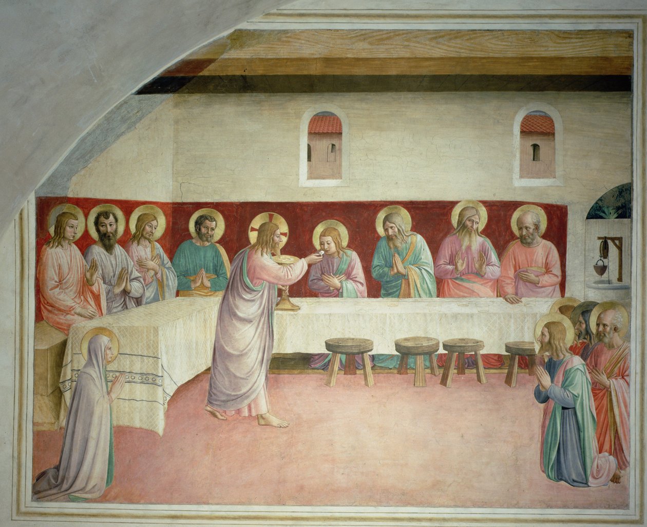 A Sagrada Comunhão e a Última Ceia de Fra Giovanni Angelico da Fiesole