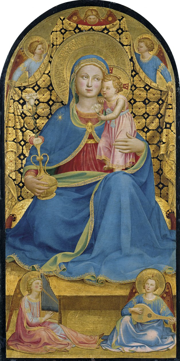 A Virgem da Humildade Madonna dell Umilitá, c. 1433-1434 de Fra Giovanni Angelico da Fiesole