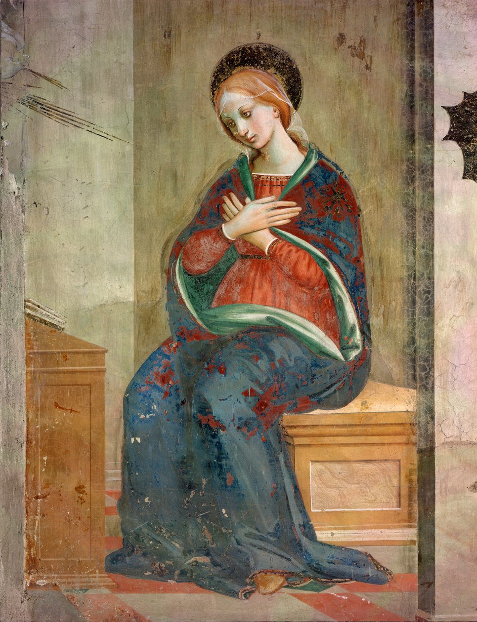 Pormenor da Anunciação - Pintura de Fra da Pistoia Paolino
