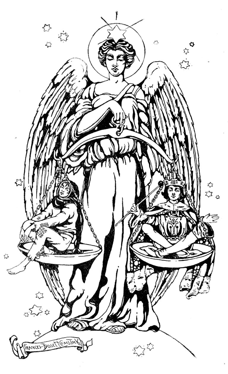 Ilustração de &39;Natal e o espírito da democracia&39;, de Samuel McChord Crothers, 1908 de Frances Bassett Comstock