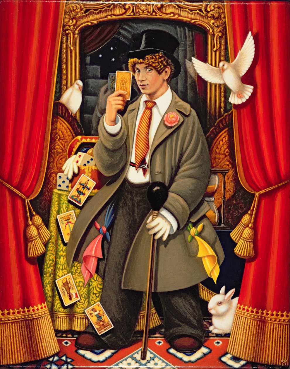 Harpo, 2010 (óleos e têmpera no painel) de Frances Broomfield