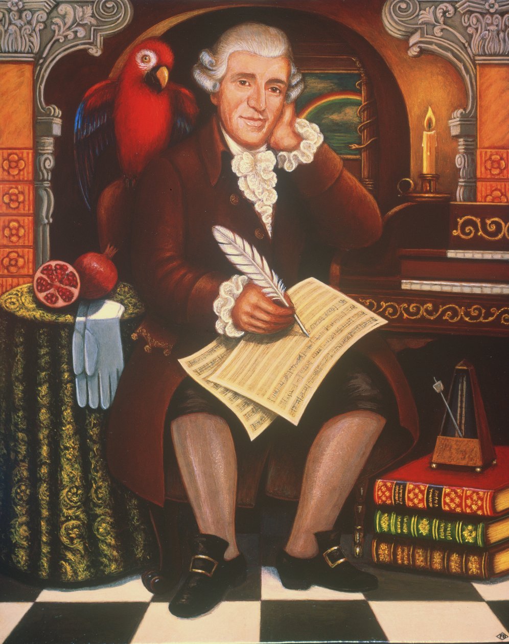 Haydns Creation, 2006 (óleo e têmpera no painel) de Frances Broomfield