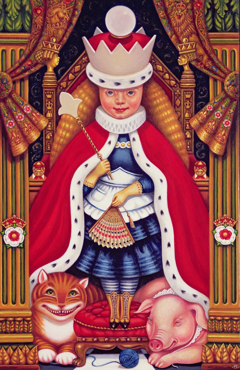 Rainha Alice, 2008 (óleo e têmpera no painel) de Frances Broomfield