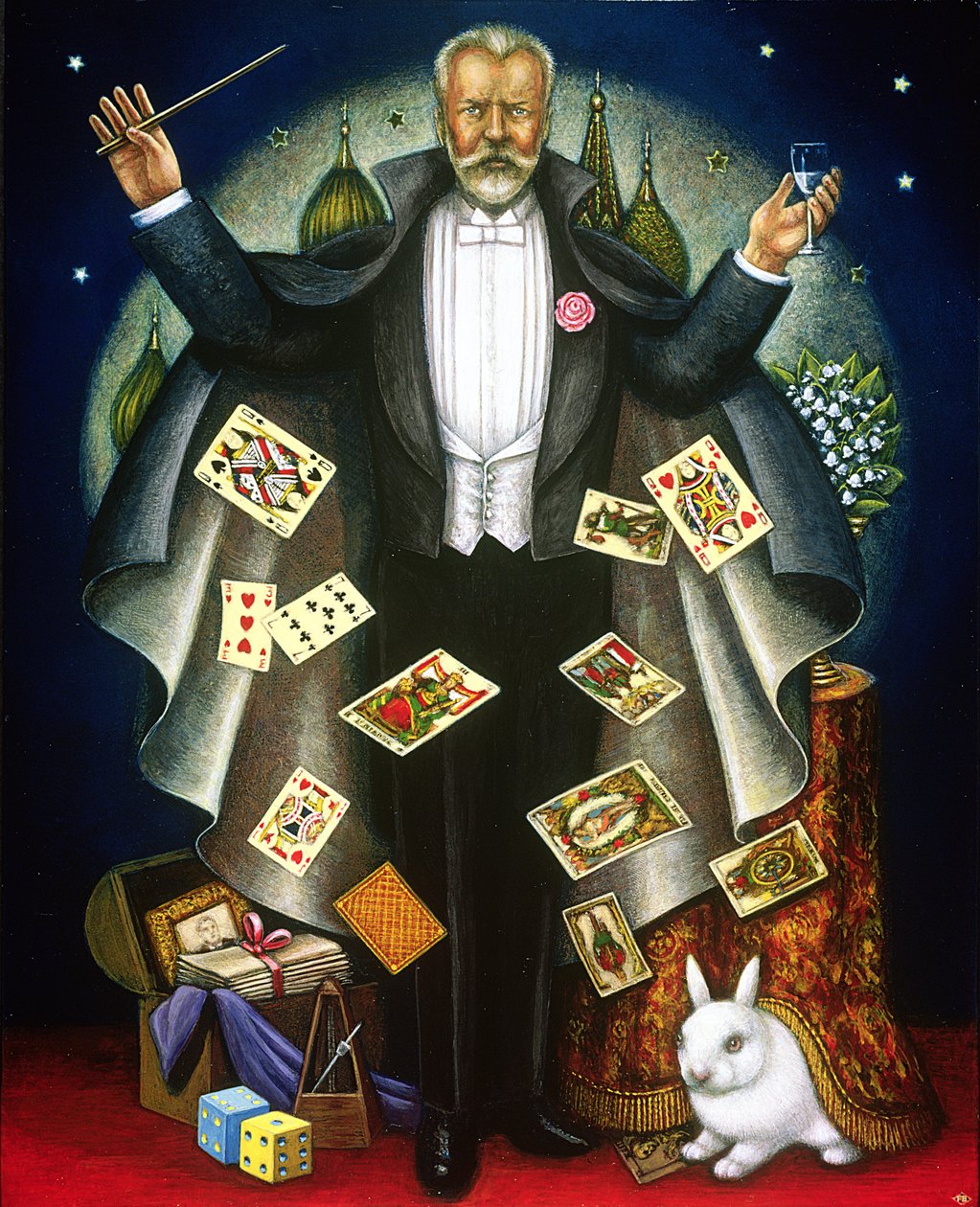 Tchaikovsky (1840-93) 2004 (óleo e têmpera no painel) de Frances Broomfield