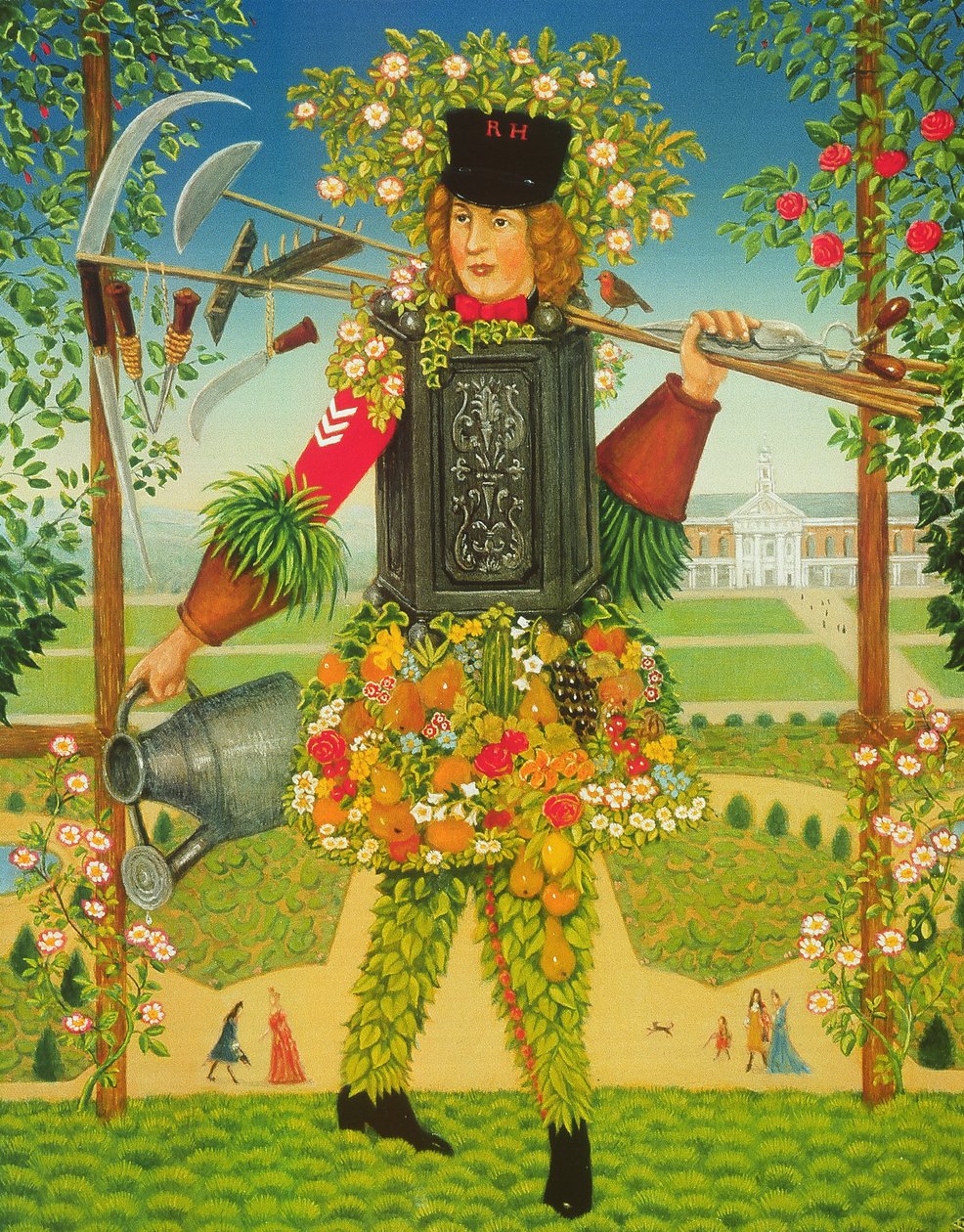 The Chelsea Gardener, 1995 (óleo e têmpera no painel) de Frances Broomfield