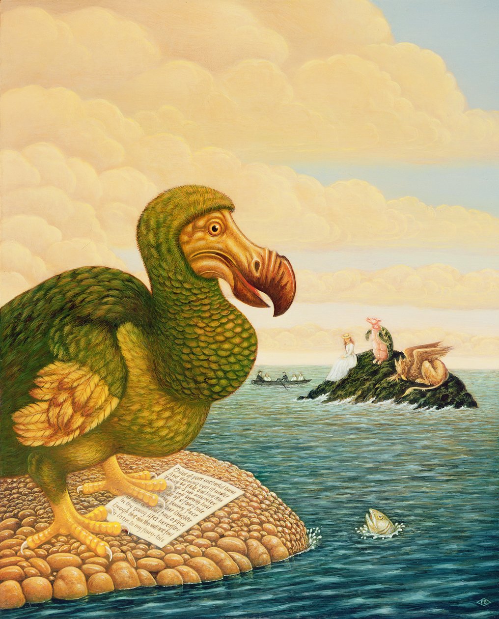 The Dodo, 1993 (óleo e têmpera no painel) de Frances Broomfield