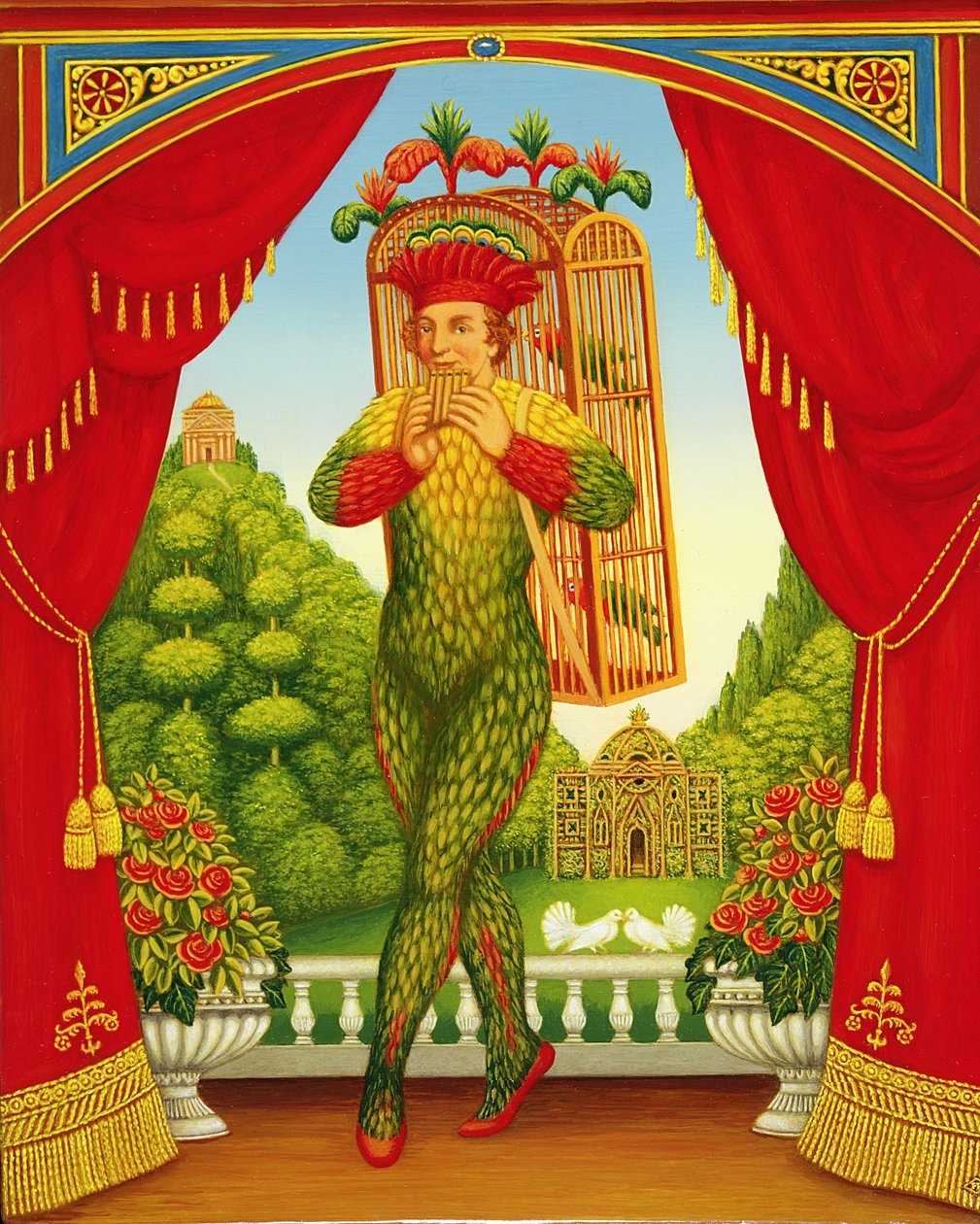 The Magic Flute, 1998 (óleo e têmpera no painel) de Frances Broomfield