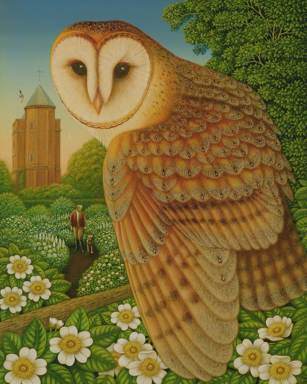 The White Garden, 1997 (óleo e têmpera no painel) de Frances Broomfield