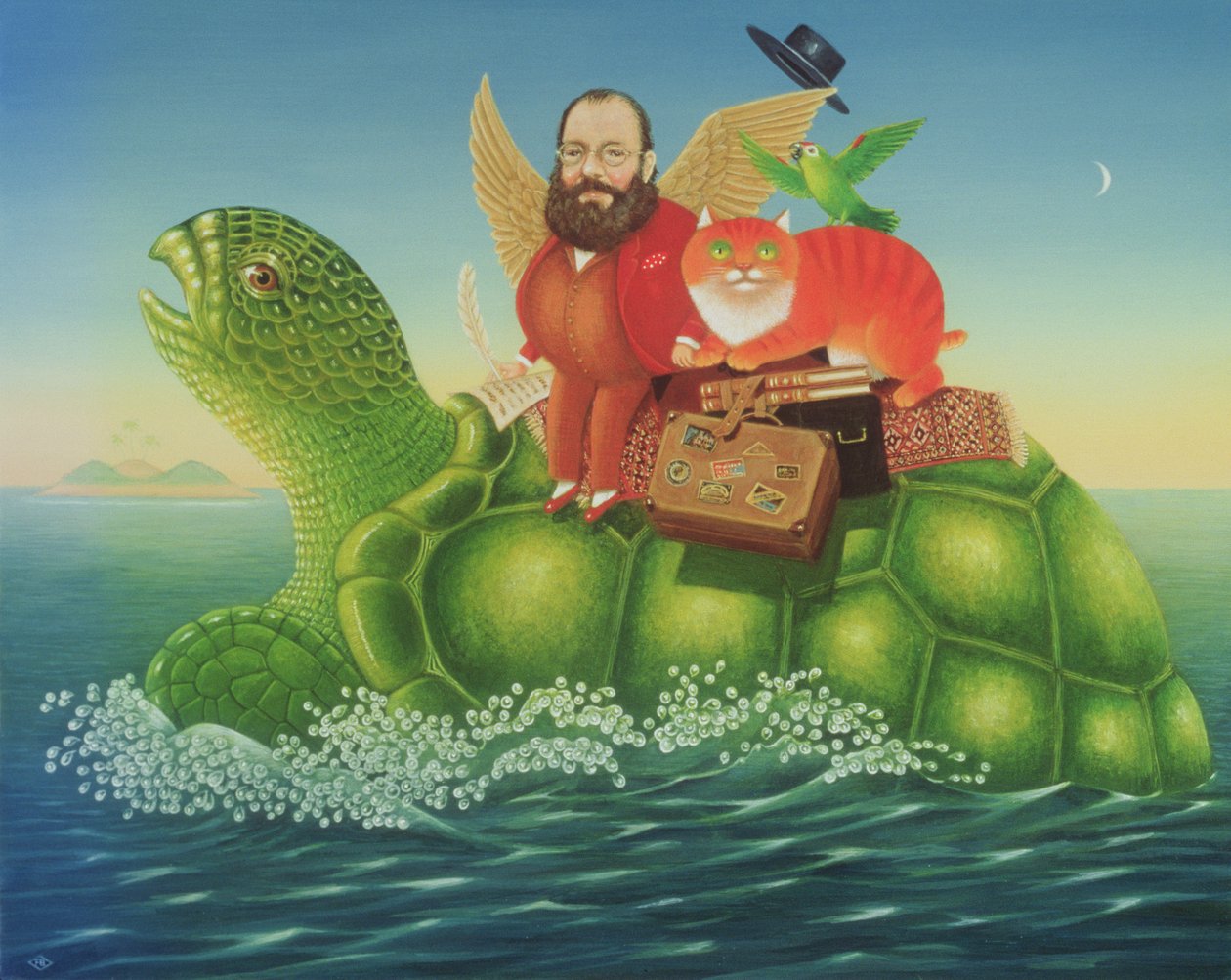 O Yonghy-Bonghy-Bo, 1994 (óleo e têmpera no painel) de Frances Broomfield
