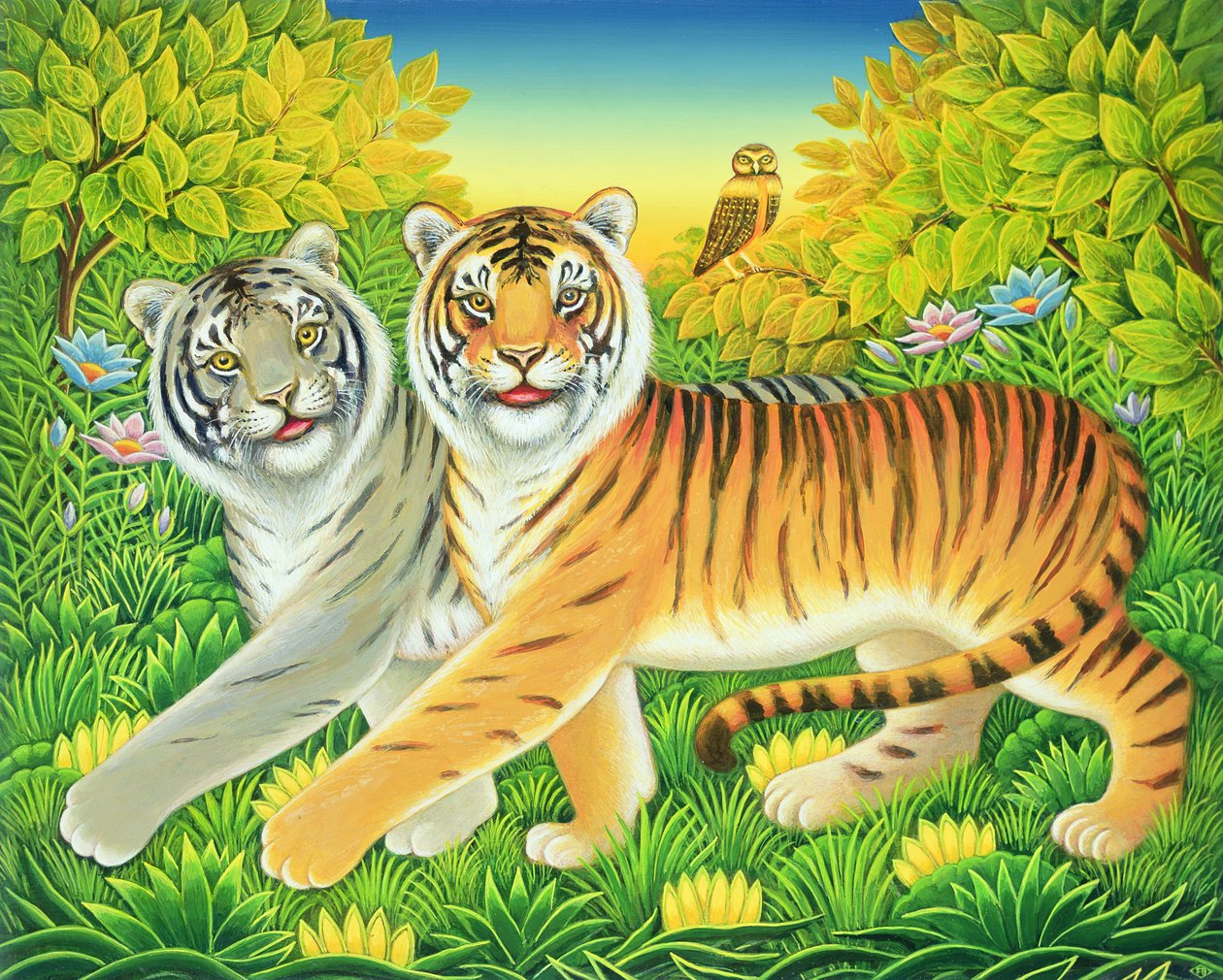 TygerTyger, 2002 (óleo e têmpera no painel) de Frances Broomfield