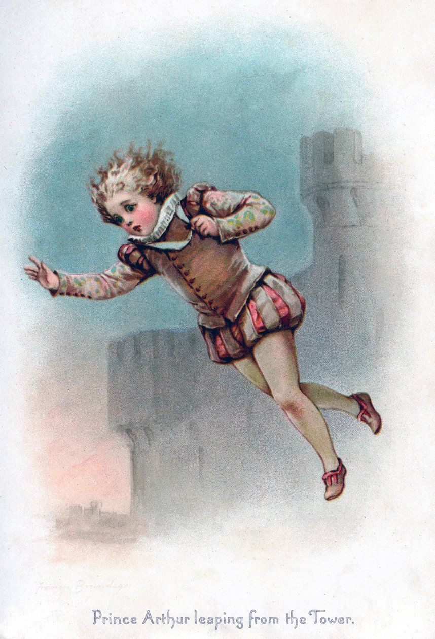 Príncipe Arthur pulando da torre, 1897. de Frances Brundage
