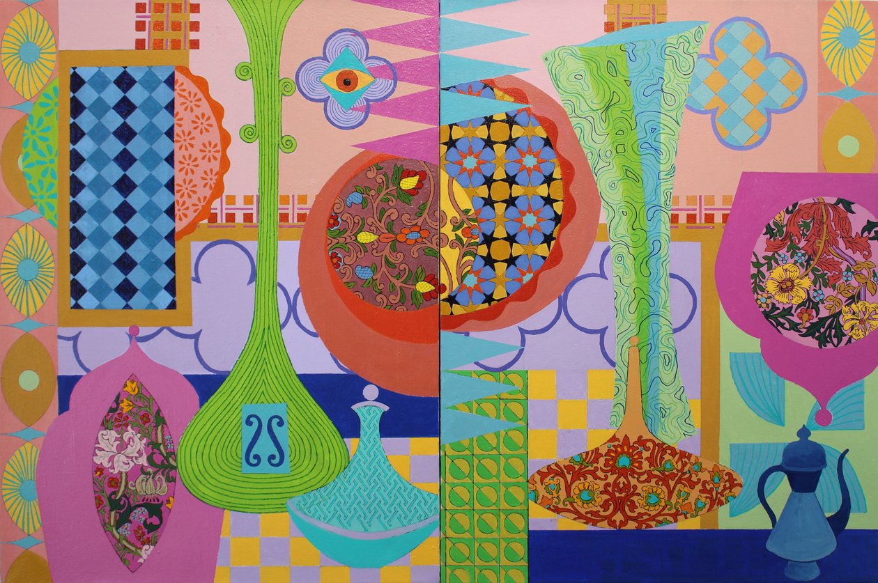Abundância, 2023 (acrílico sobre tela) de Frances Ferdinands