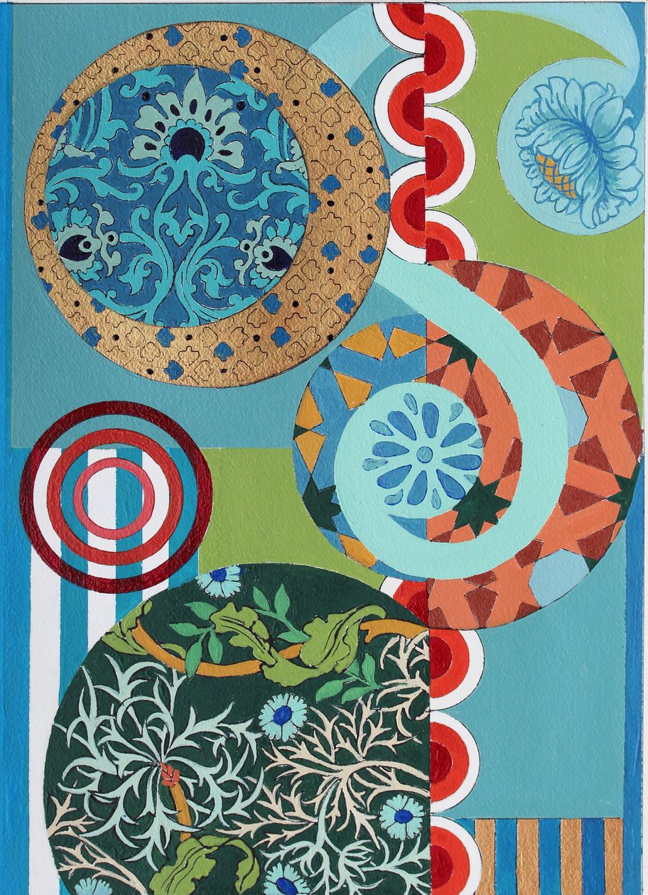 CURVA FRANCESA, 2022 (acrílico sobre papel aquarelado) de Frances Ferdinands