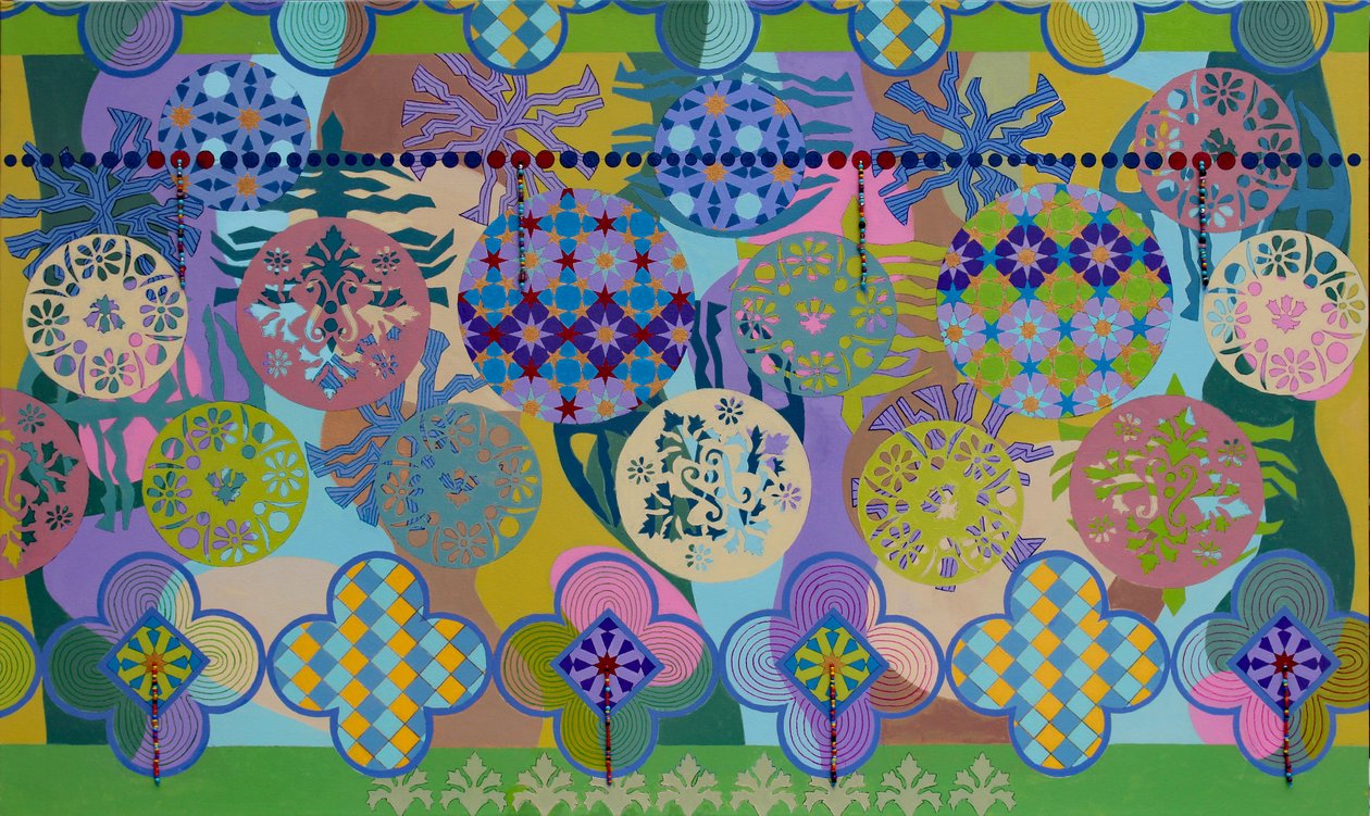Muitas Luas, 2024 (acrílico sobre tela) de Frances Ferdinands