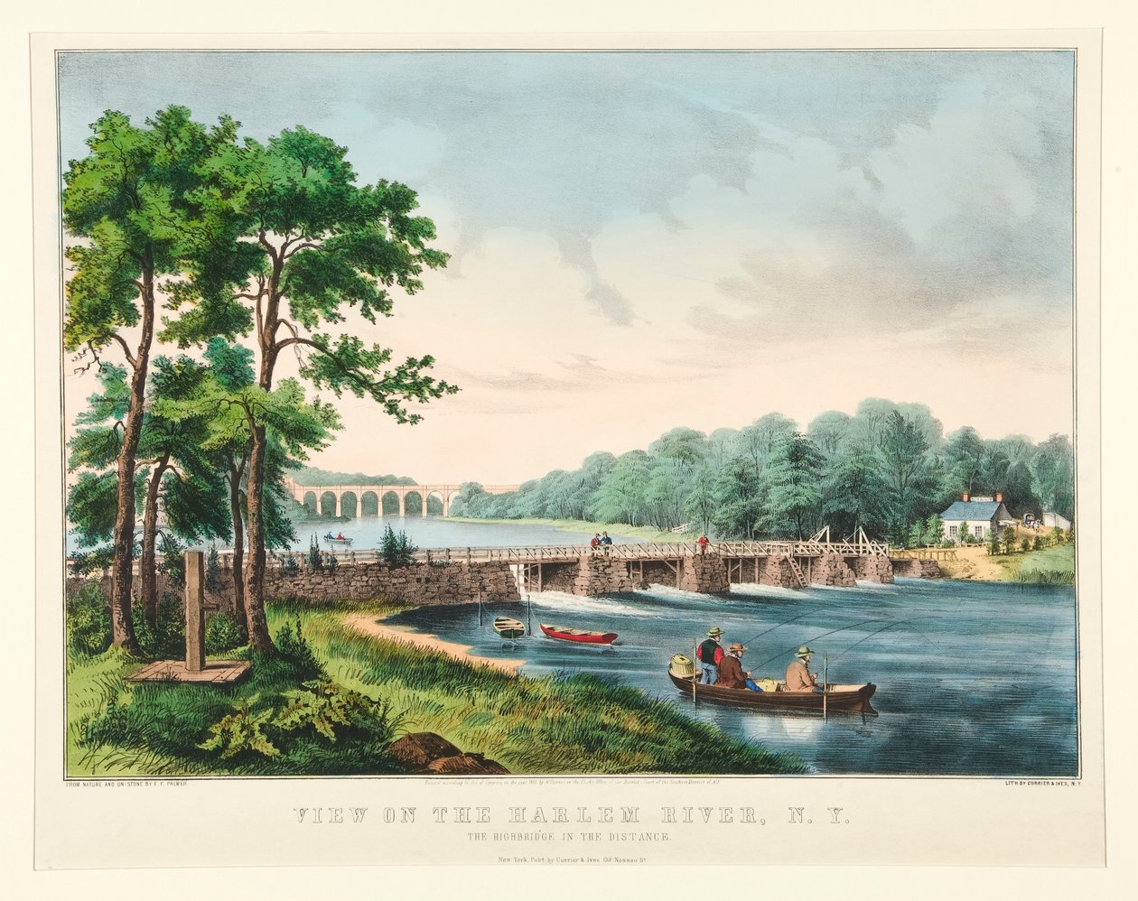 Vista do Rio Harlem, N.Y. de Frances Flora Bond Palmer