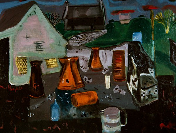 Fazenda de laticínios, c.1930 (óleo sobre tela) de Frances Hodgkins