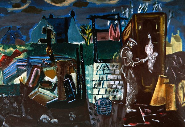 Outhouses, c.1935 (óleo sobre tela) de Frances Hodgkins